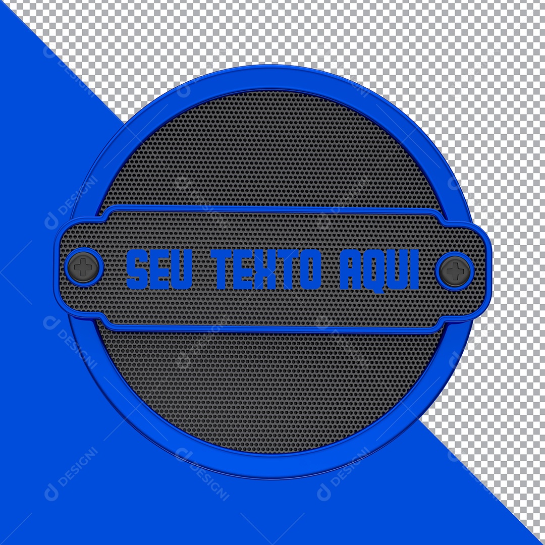 Selo 3D Para Composição Seu Texto PSD