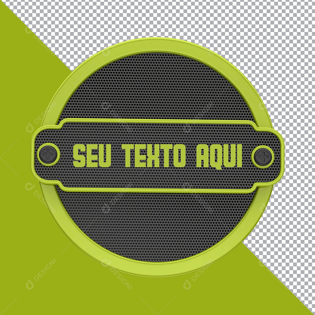 Selo 3D Para Composição Seu Texto PSD