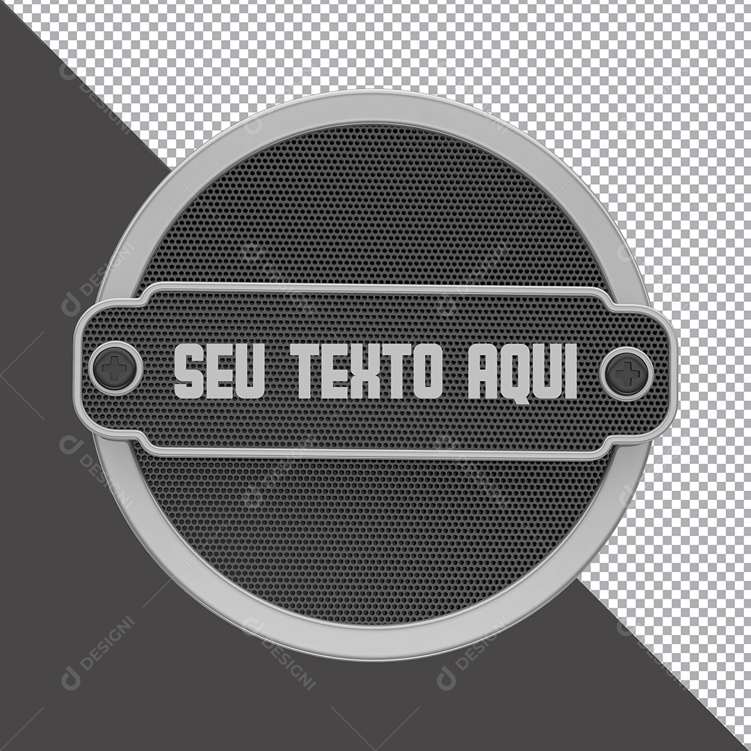 Selo 3D Para Composição Seu Texto PSD