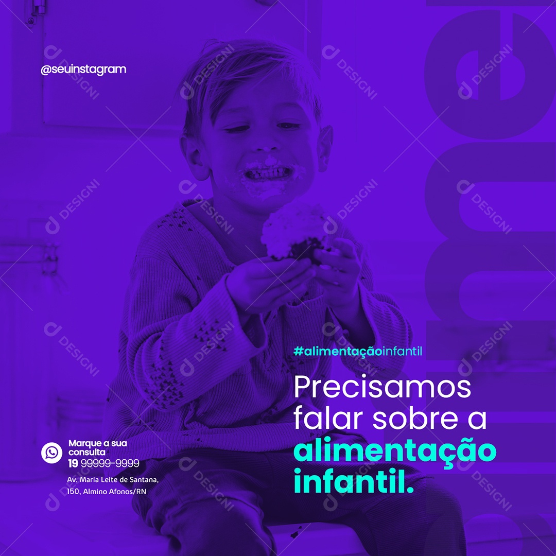 Social Media Clínica Médica Precisamos Falar Sobre Alimentação PSD Editável