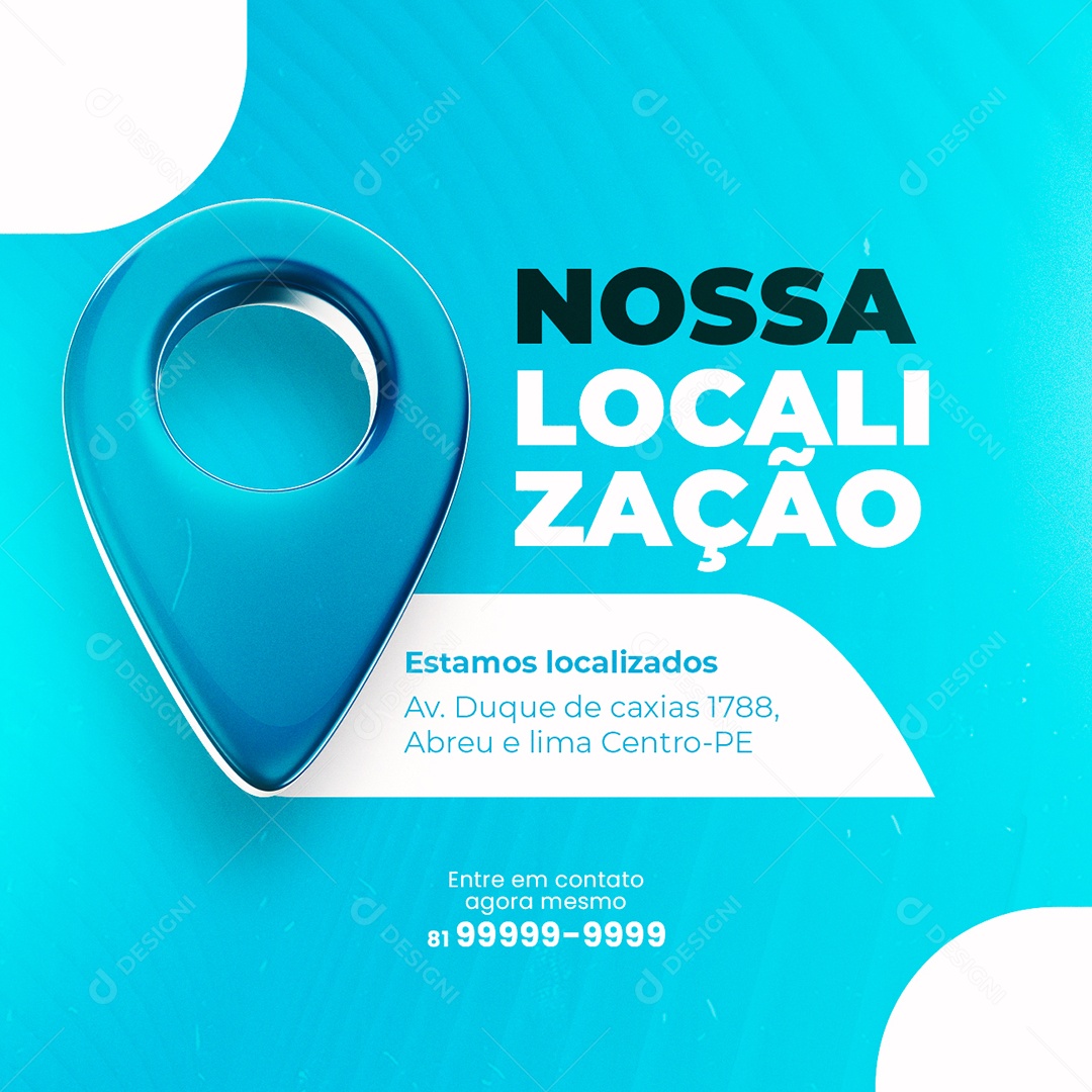 Social Media Natação Nossa Localização PSD Editável