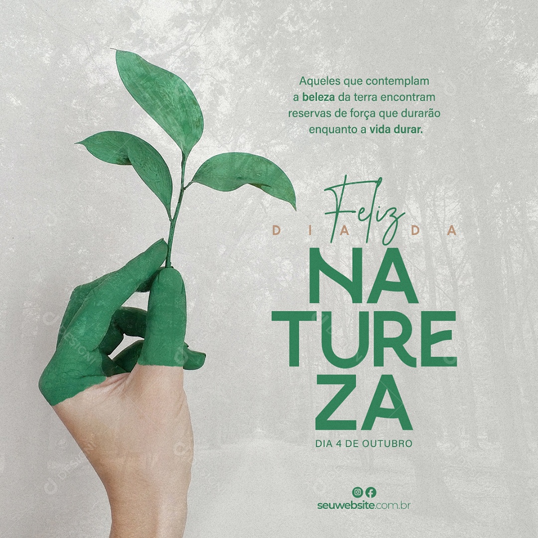 A Natureza é a Beleza que Colore a Vida Dia Da Natureza Social Media PSD Editável