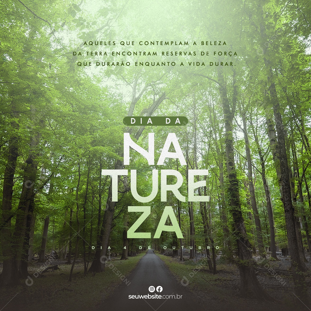 A Natureza é a Beleza que Colore a Vida Dia Da Natureza Social Media PSD Editável