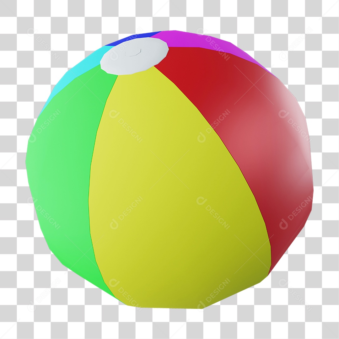 Bola de Plástico Colorida PNG Transparente