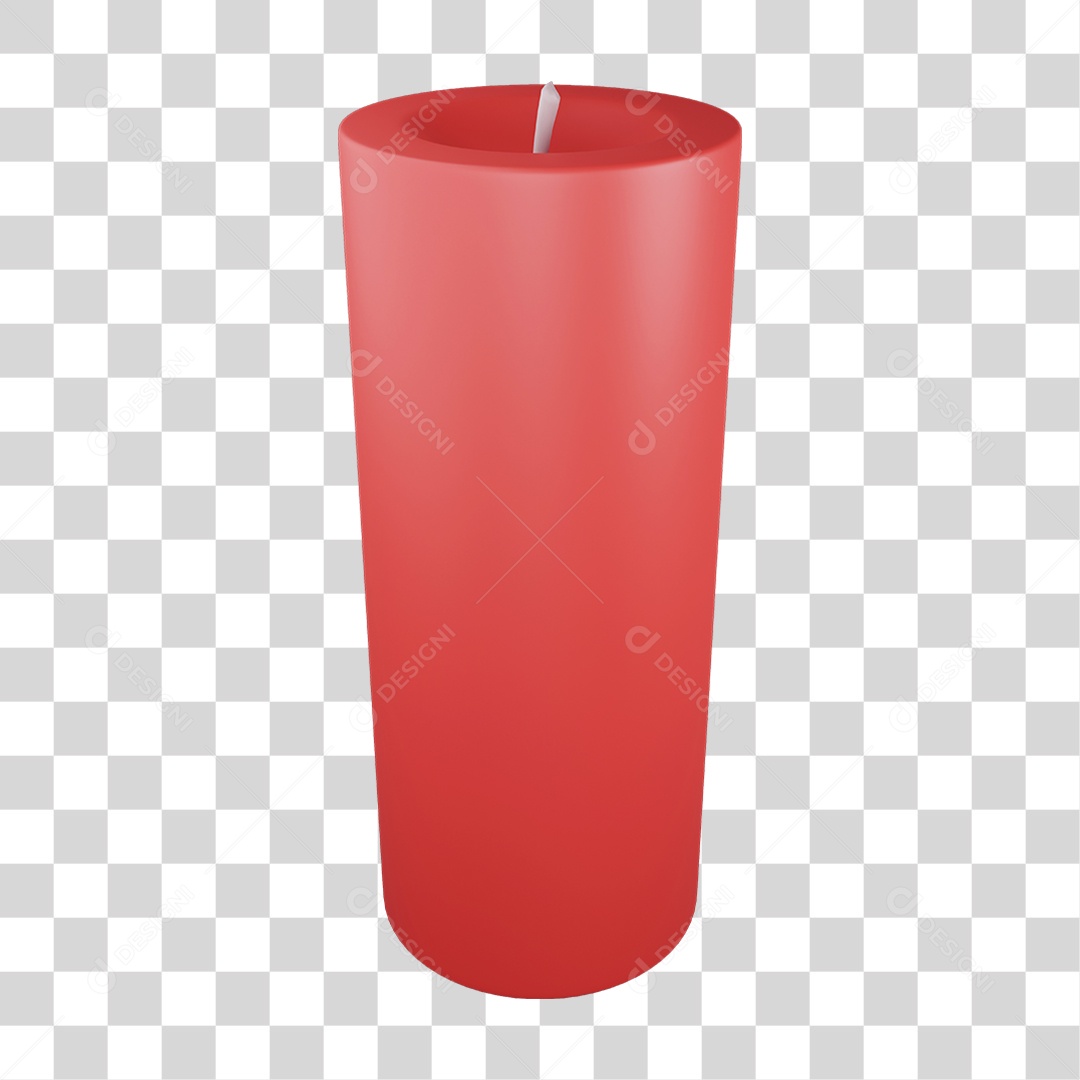 Vela Vermelha PNG Transparente