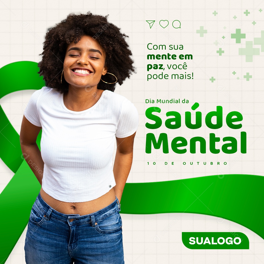 Dia Da Saúde Mental Data Comemorativa 10 de Outubro Social Media PSD Editável