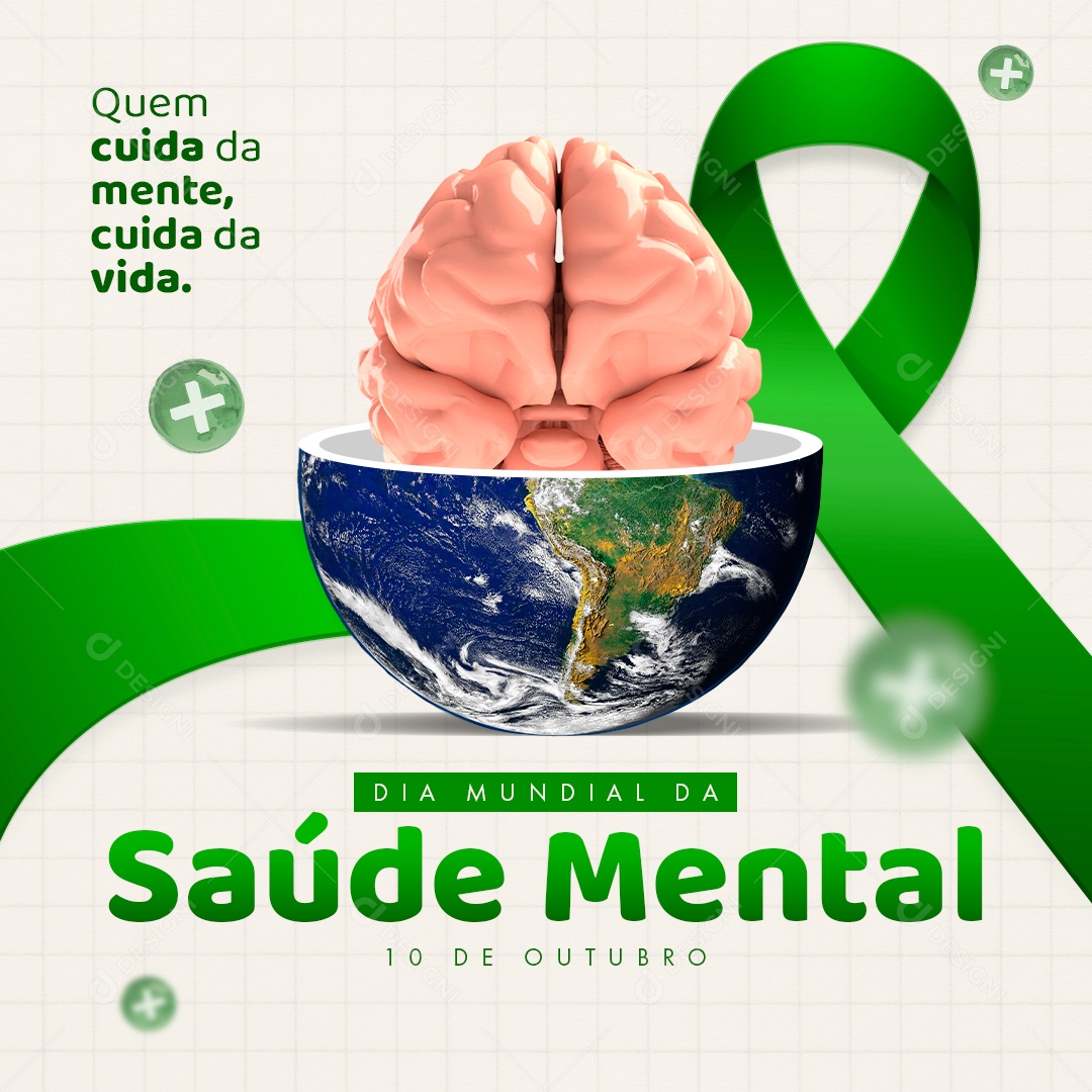 Dia Da Saúde Mental Data Comemorativa 10 de Outubro Social Media PSD Editável