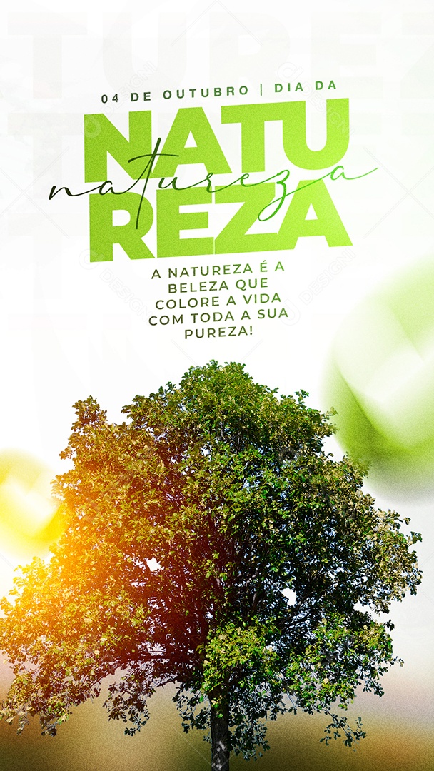 Story A Natureza é a Beleza que Colore a Vida Dia Da Natureza Social Media PSD Editável