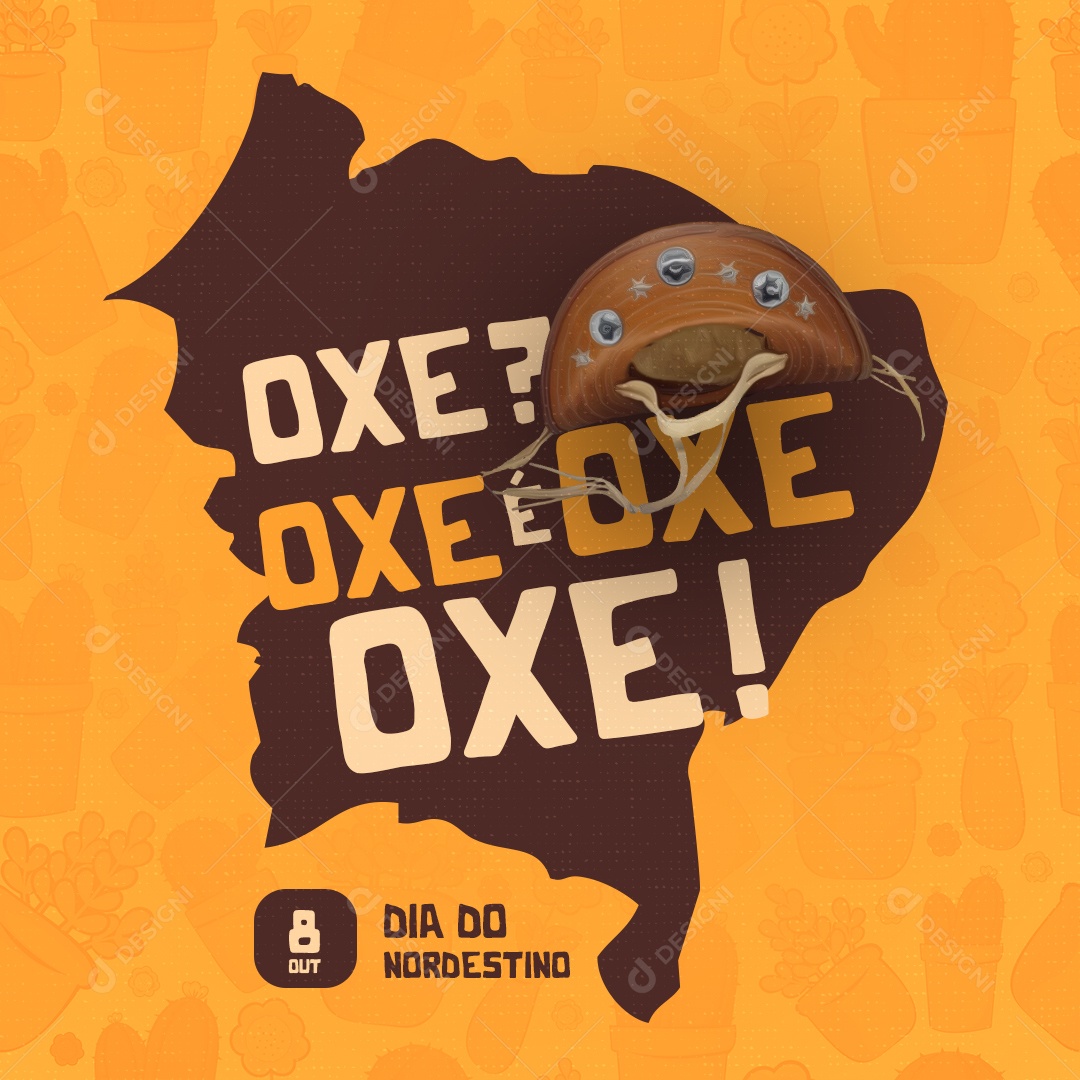 Dia do Nordestino 08 de Outubro Oxe Social Media PSD Editável