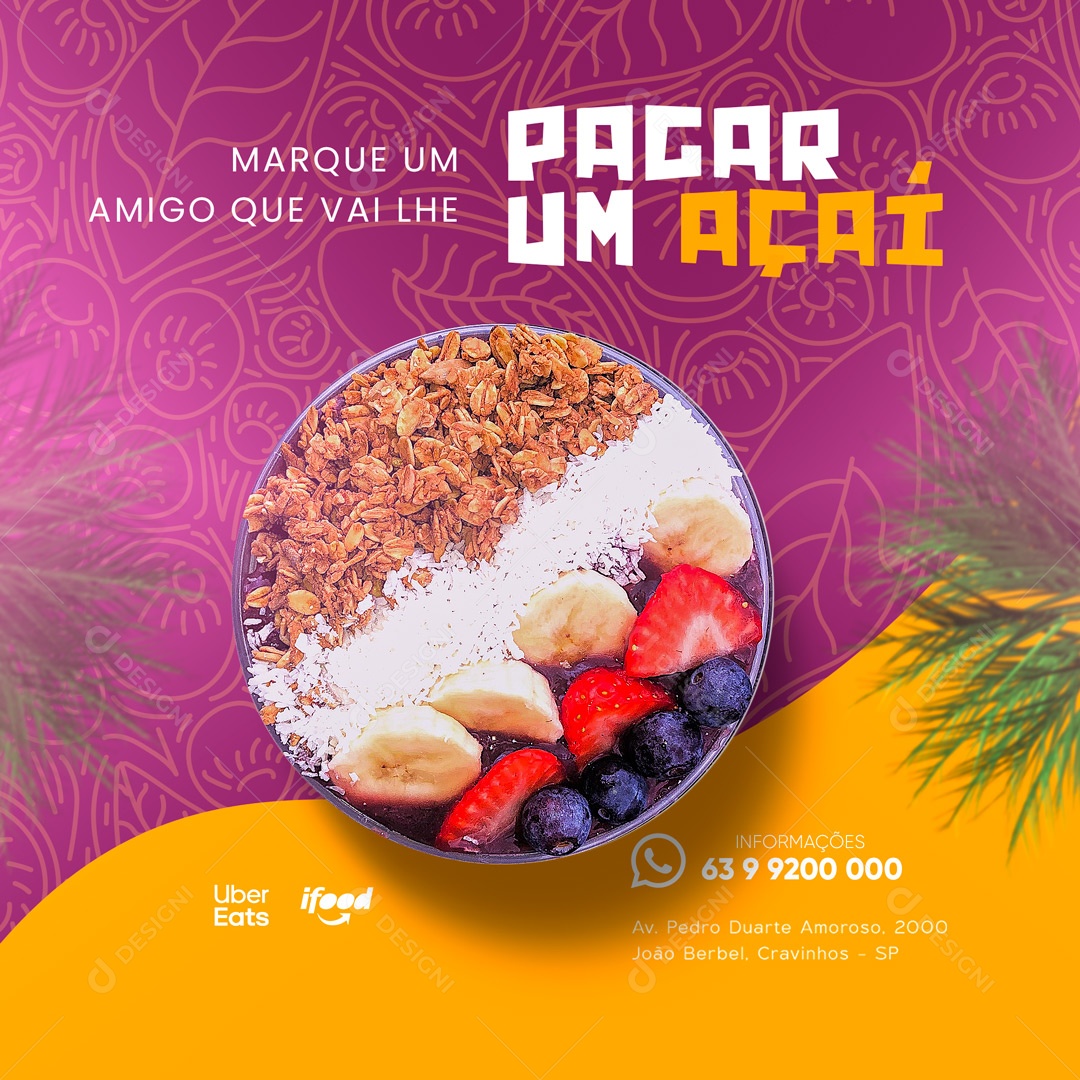Açaiteria Açai Social Media PSD Editável