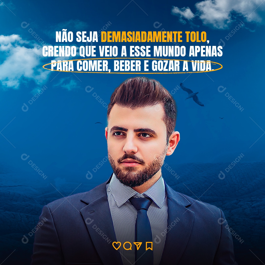 Não seja Demasiadamente Tolo Igreja Social Media PSD Editável