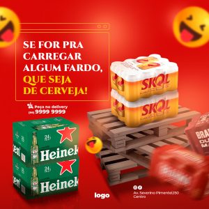 Se for Pra Carregar algum Fardo que seja de Cerveja Distribuidoras Social Media PSD Editável