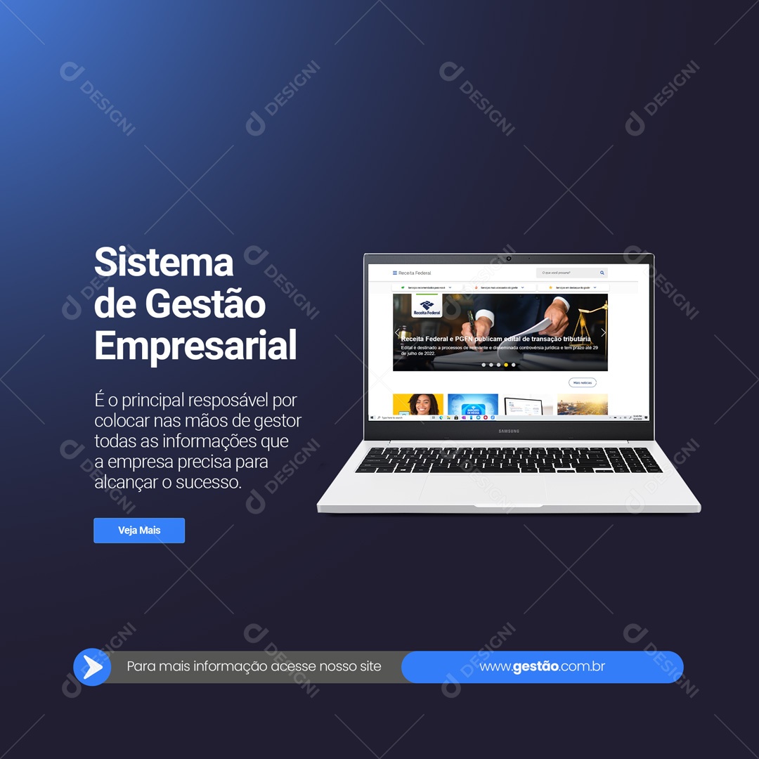 Business Management System Social Media Software Editable PSD