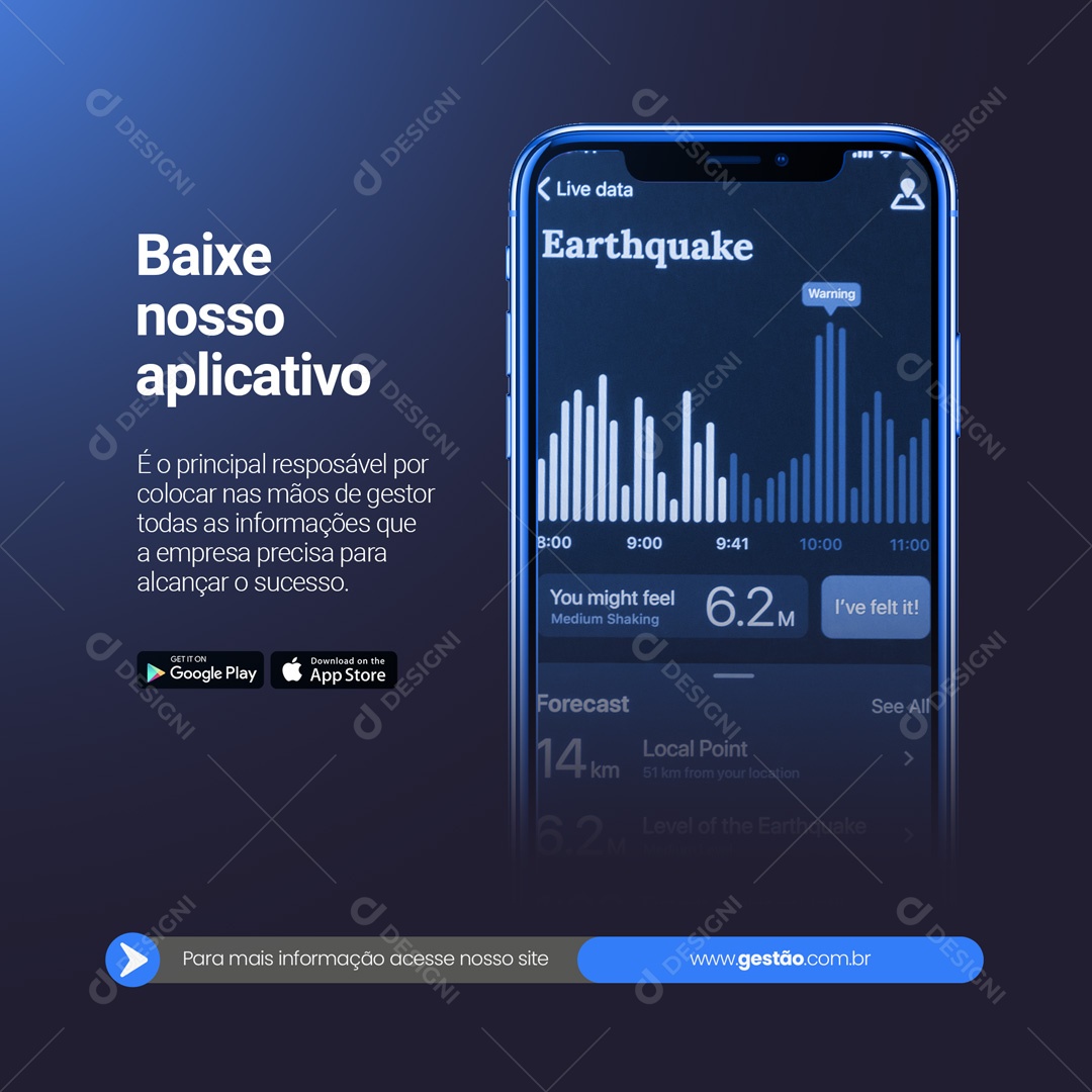 Sistema de Gestão Empresarial Baixe nosso Aplicativo Software Social Media PSD Editável