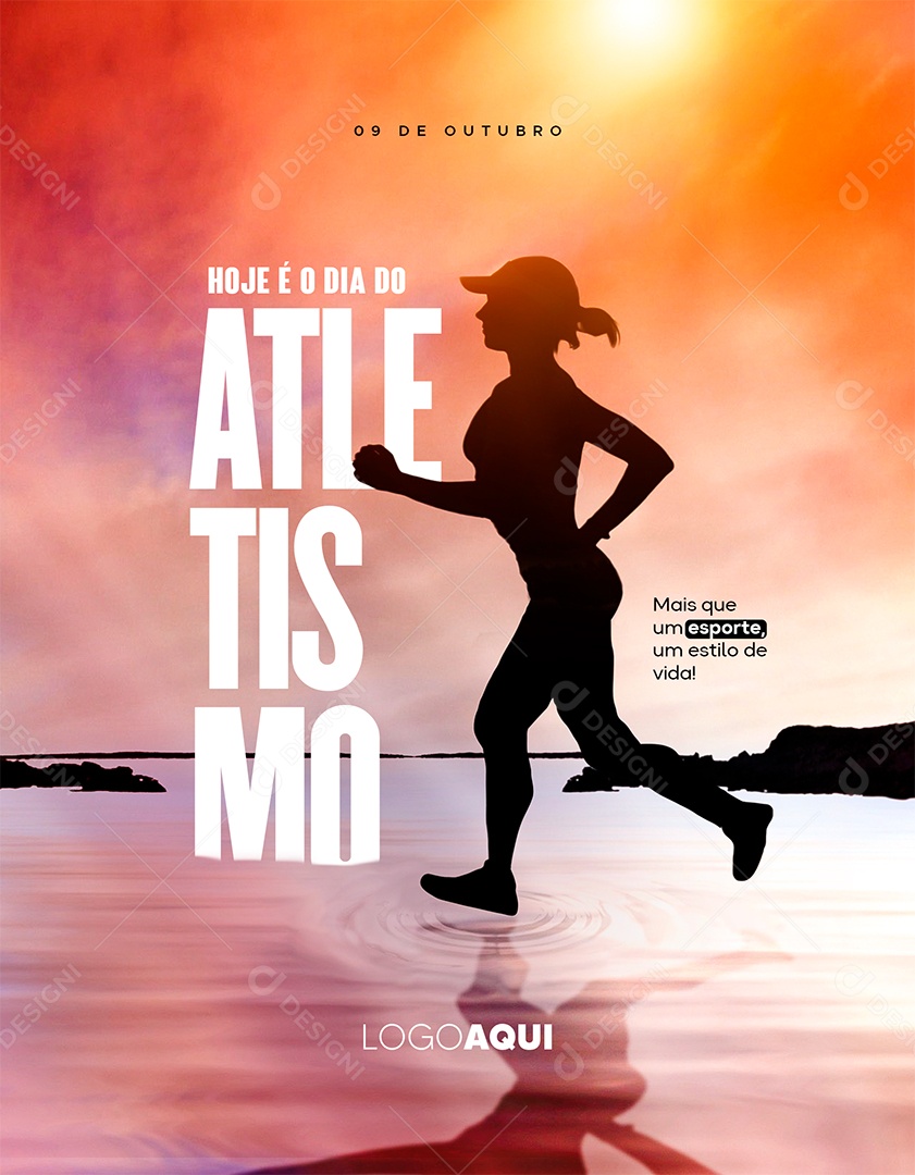 Mais que um Esporte um Estilo de Vida Dia Da Saúde Mental Social Media PSD Editável