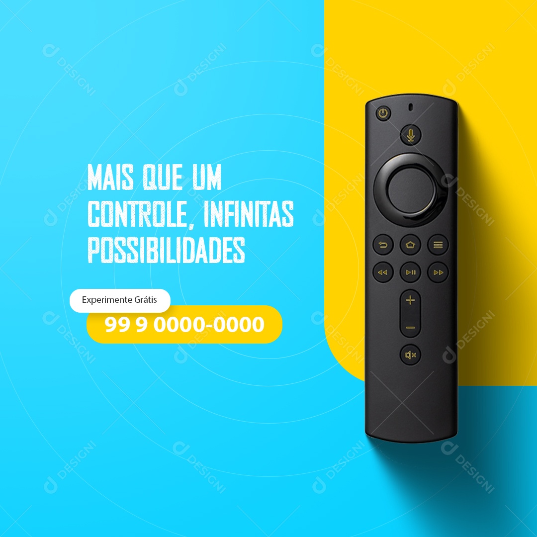 Mais que um Controle Infinitas Possibilidades IPTV Social Media PSD Editável