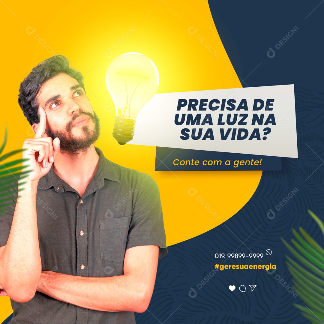 Energia Solar Social Media PSD Editável