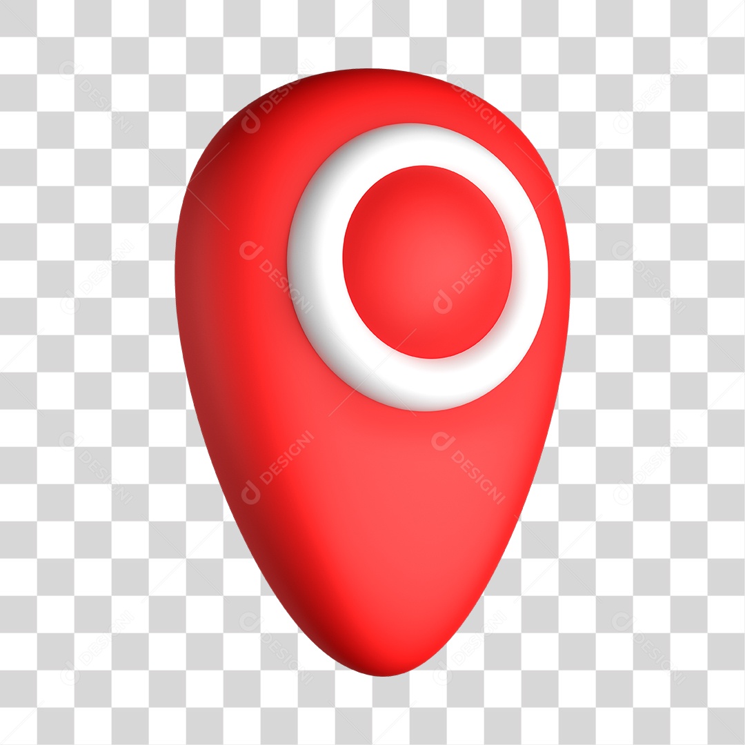 Ícone de Localização do GPS 3D Sem Fundo PNG