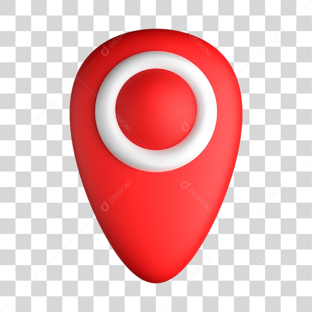 Ícone de Localização do GPS 3D PNG Sem Fundo