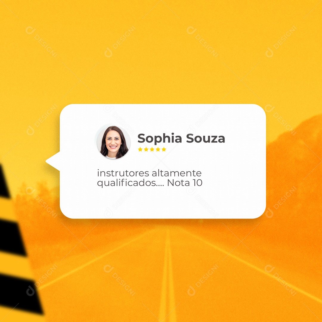 Feedback Auto Escola Social Media PSD Editável