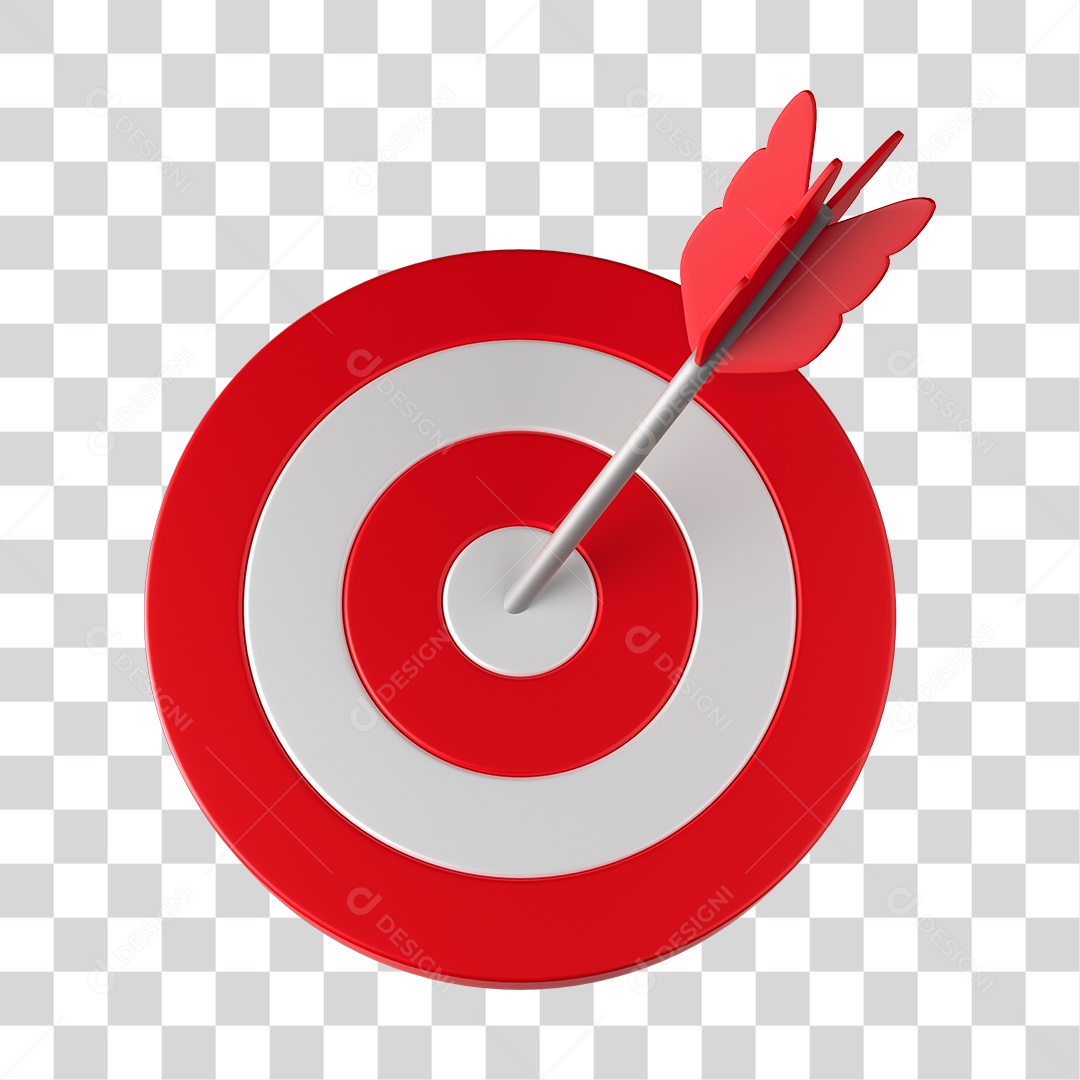 Alvo Dardo Elemento 3D Para Composição PNG Transparente