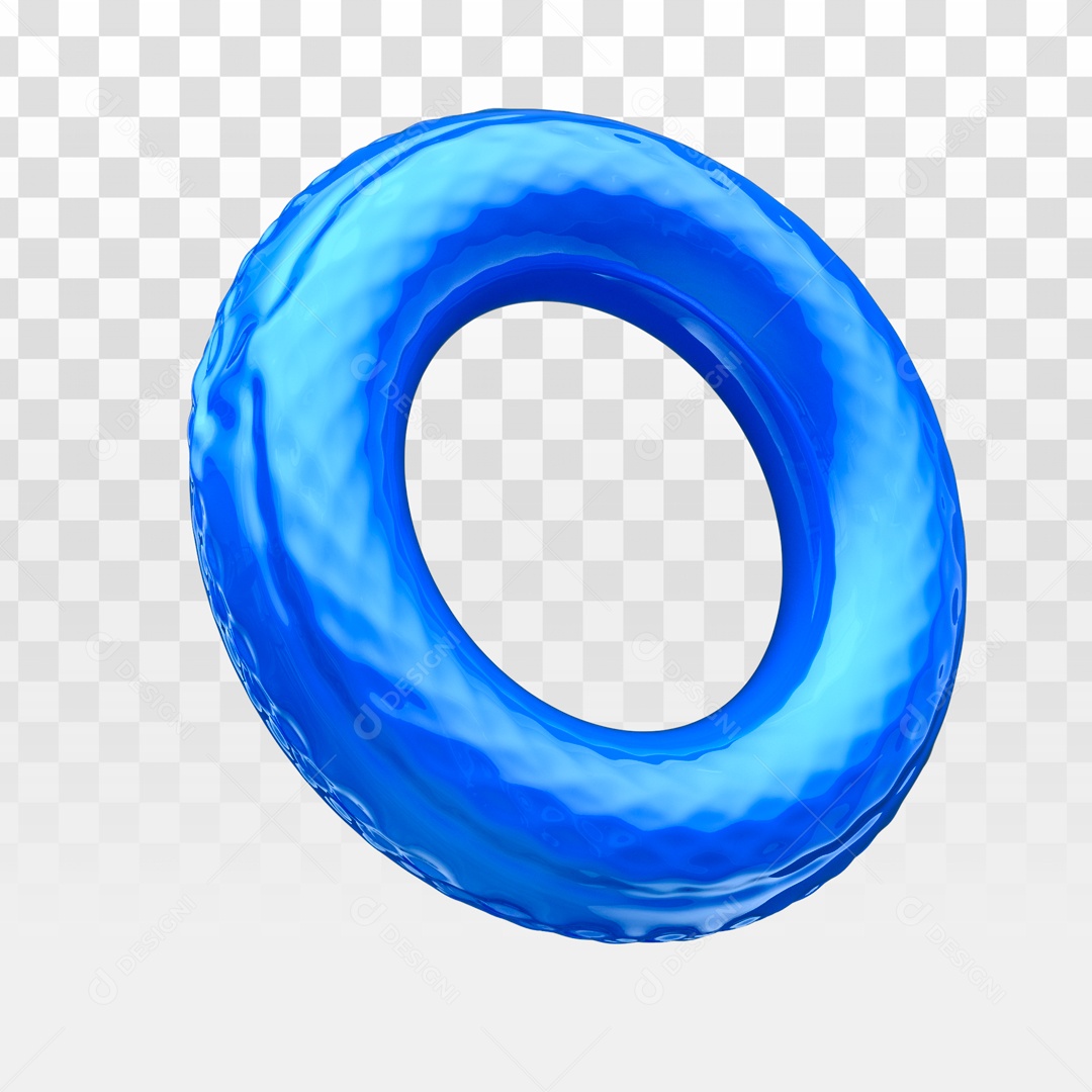 Boia Inflável Azul Elemento 3D PSD