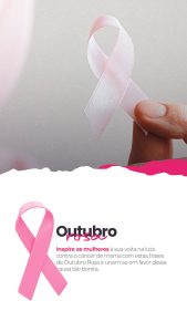 Inspire as Mulheres à sua Volta na Luta Contra o Câncer de Mana Outubro Rosa Story Social Media PSD Editável