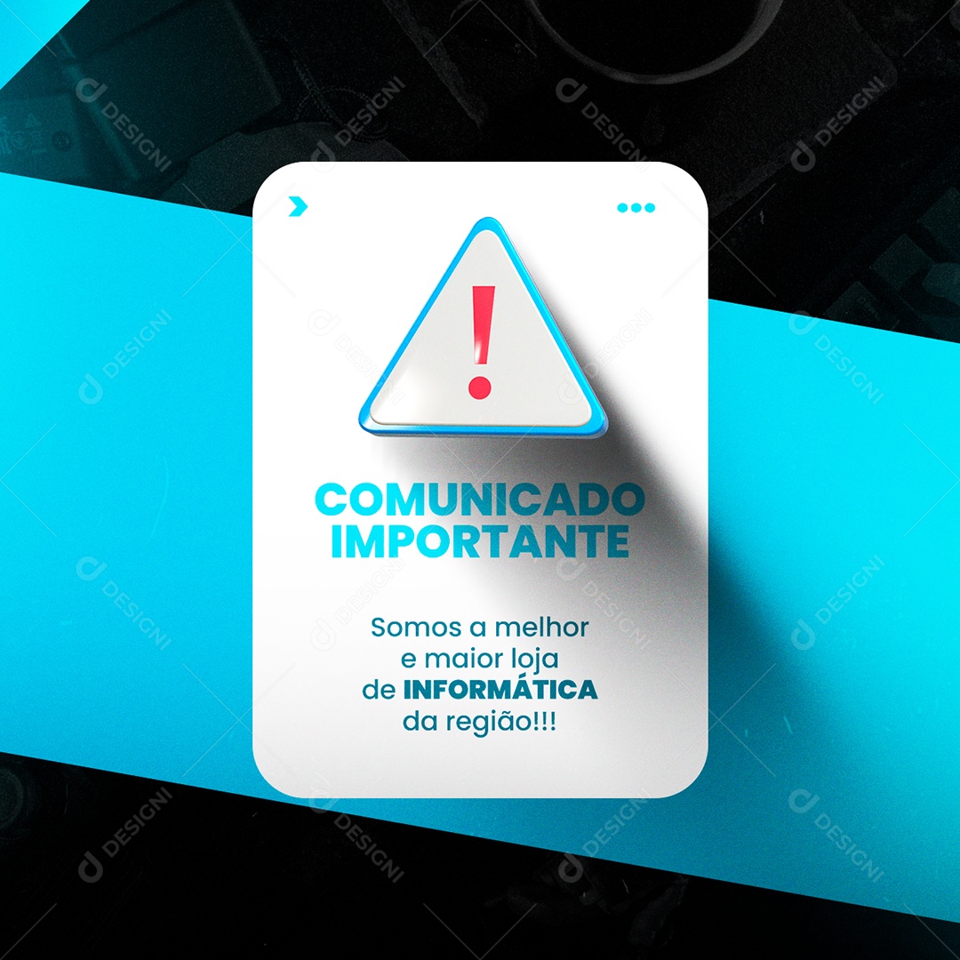 Social Media Gamer Comunicado Importante PSD Editável