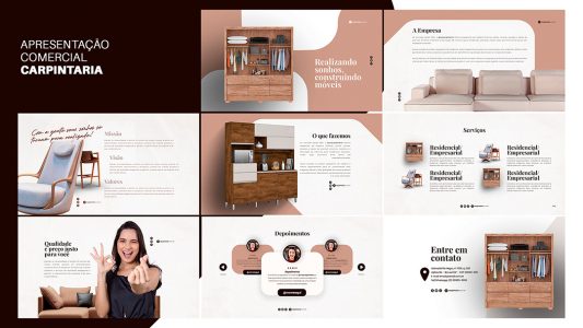 Apresentação Comercial Marcenaria Carpintaria PSD Editável