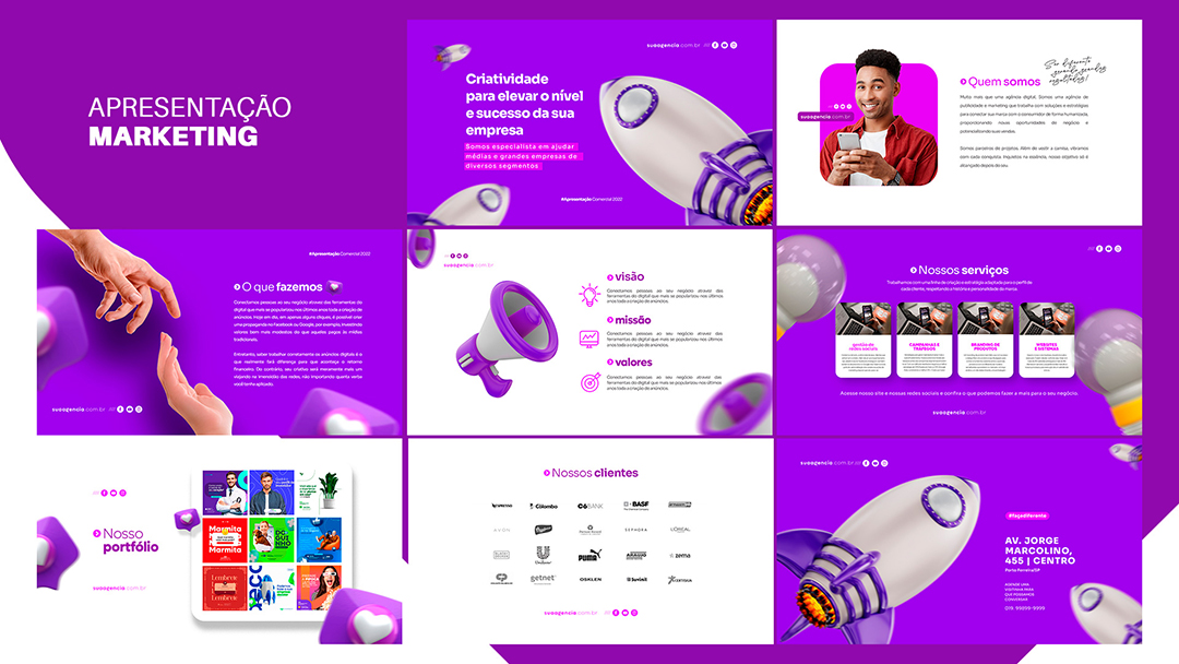 Apresentação Comercial Agência de Marketing PSD