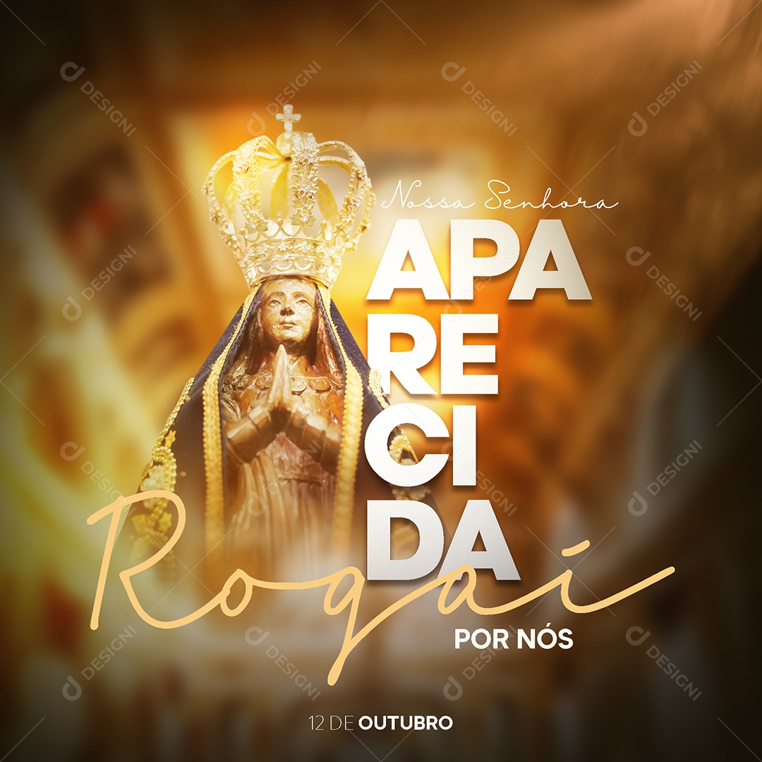 Dia de Nossa Senhora Aparecida 12 de Outubro Social Media PSD Editável