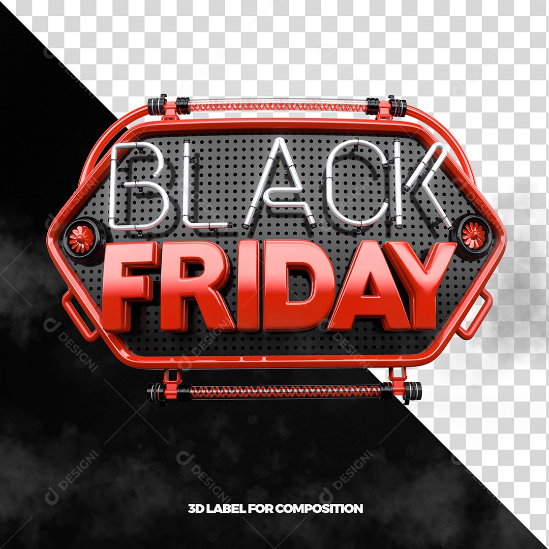 Selo 3D Para Composição Black Friday Promoção PSD