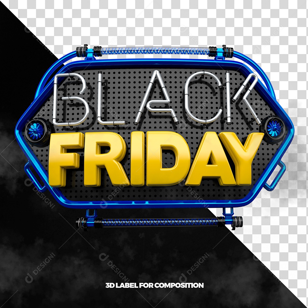 Selo 3D Para Composição Black Friday Promoção PSD