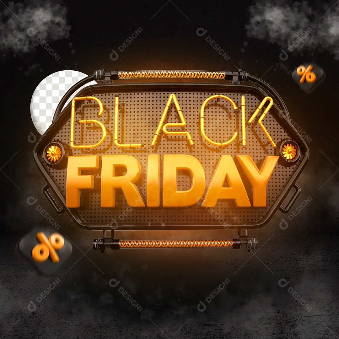 Selo 3D Para Composição Black Friday Promoção PSD