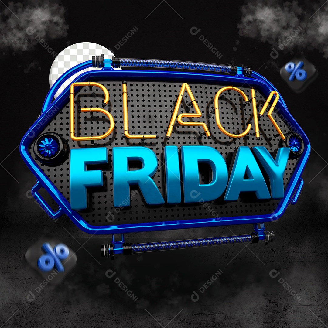Selo 3D Para Composição Black Friday Promoção PSD