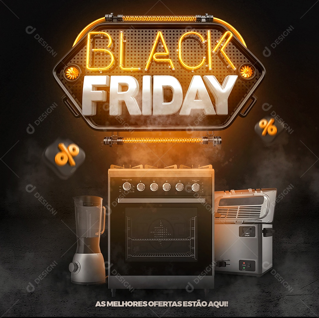 Promoção Em Produtos Black Friday Venha Conferir Social Media PSD Editável