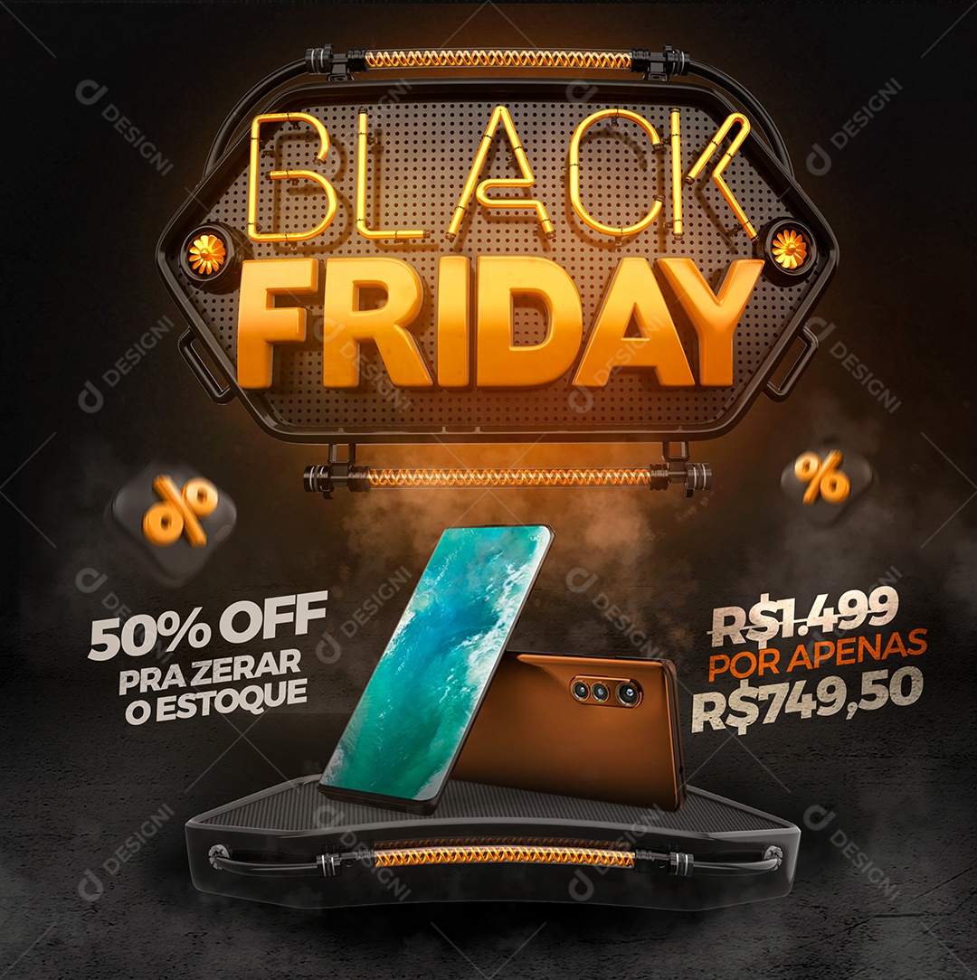 Promoção Em Produtos Black Friday Venha Conferir Social Media PSD Editável