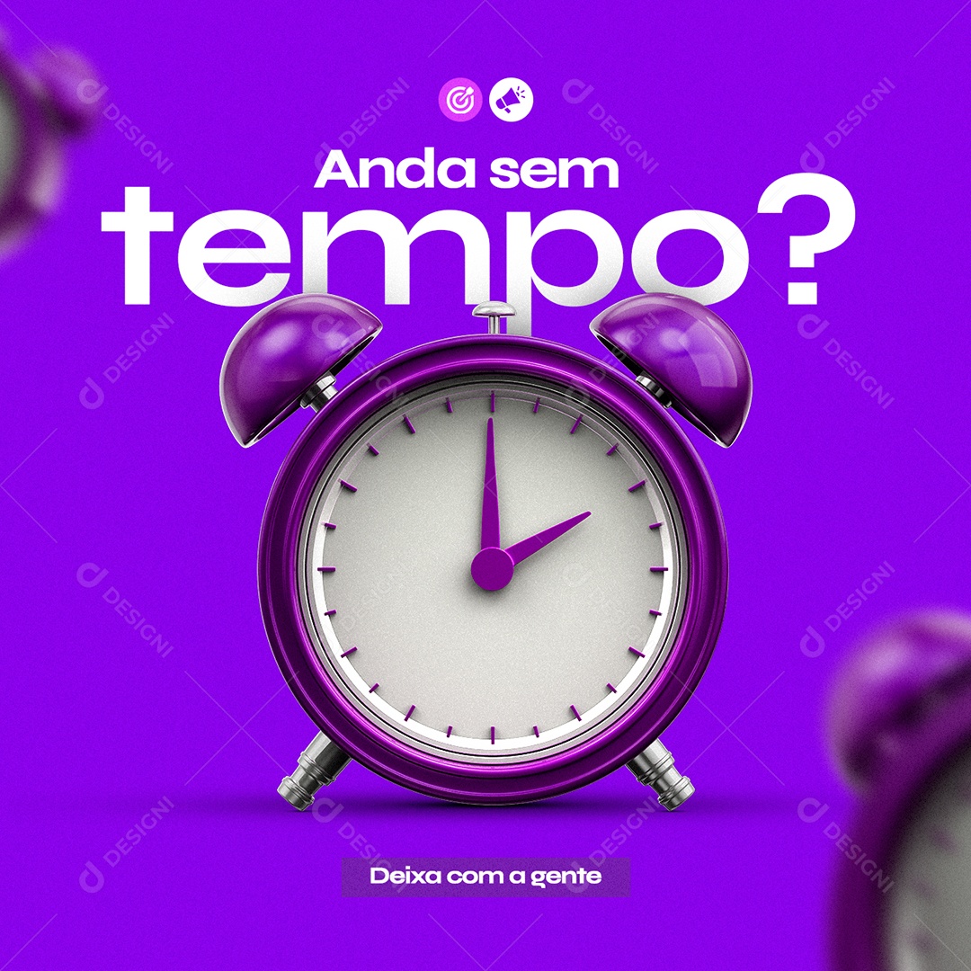 Anda Sem Tempo Marketing Digital Social Media PSD Editável