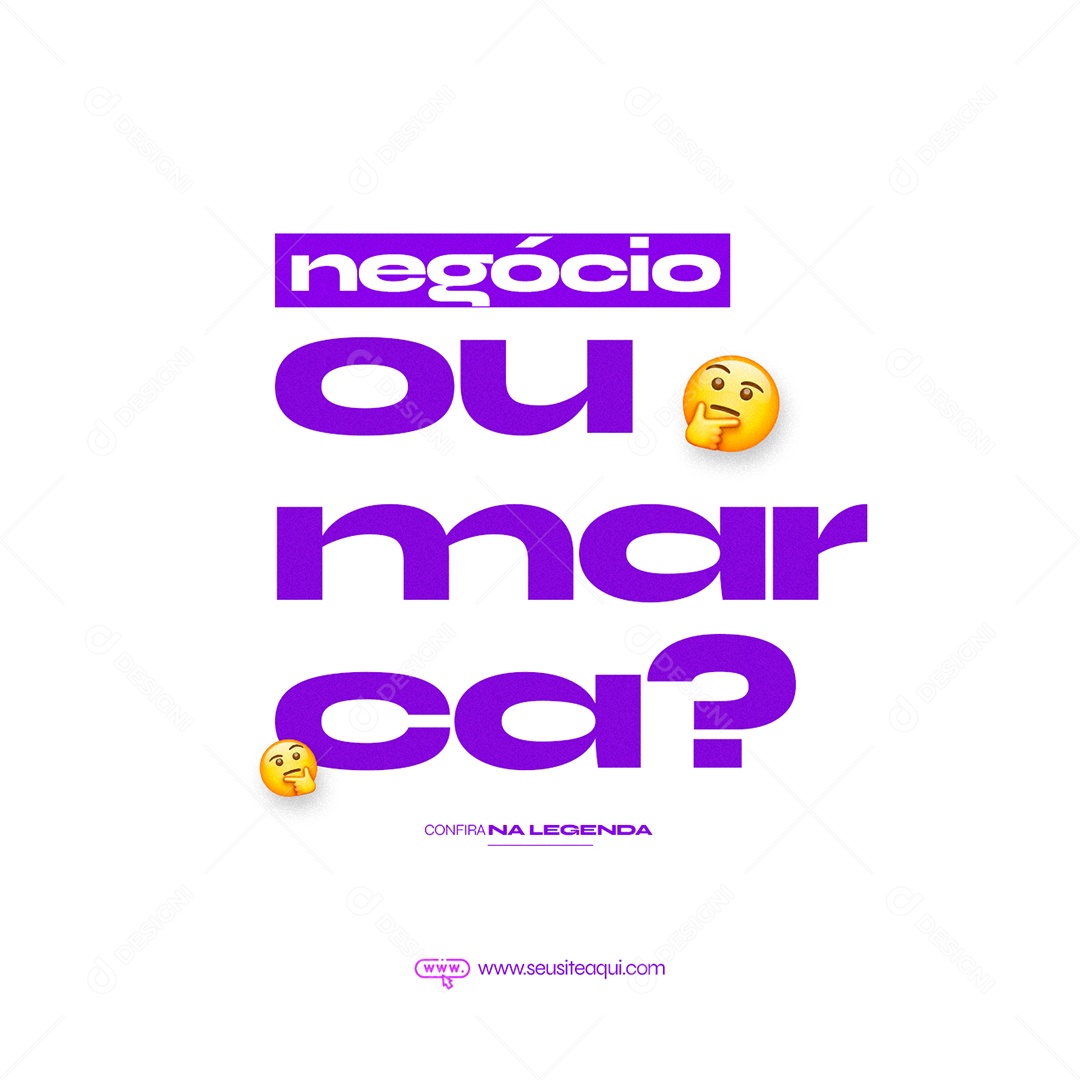 Negócio ou Marca Marketing Digital Social Media PSD Editável
