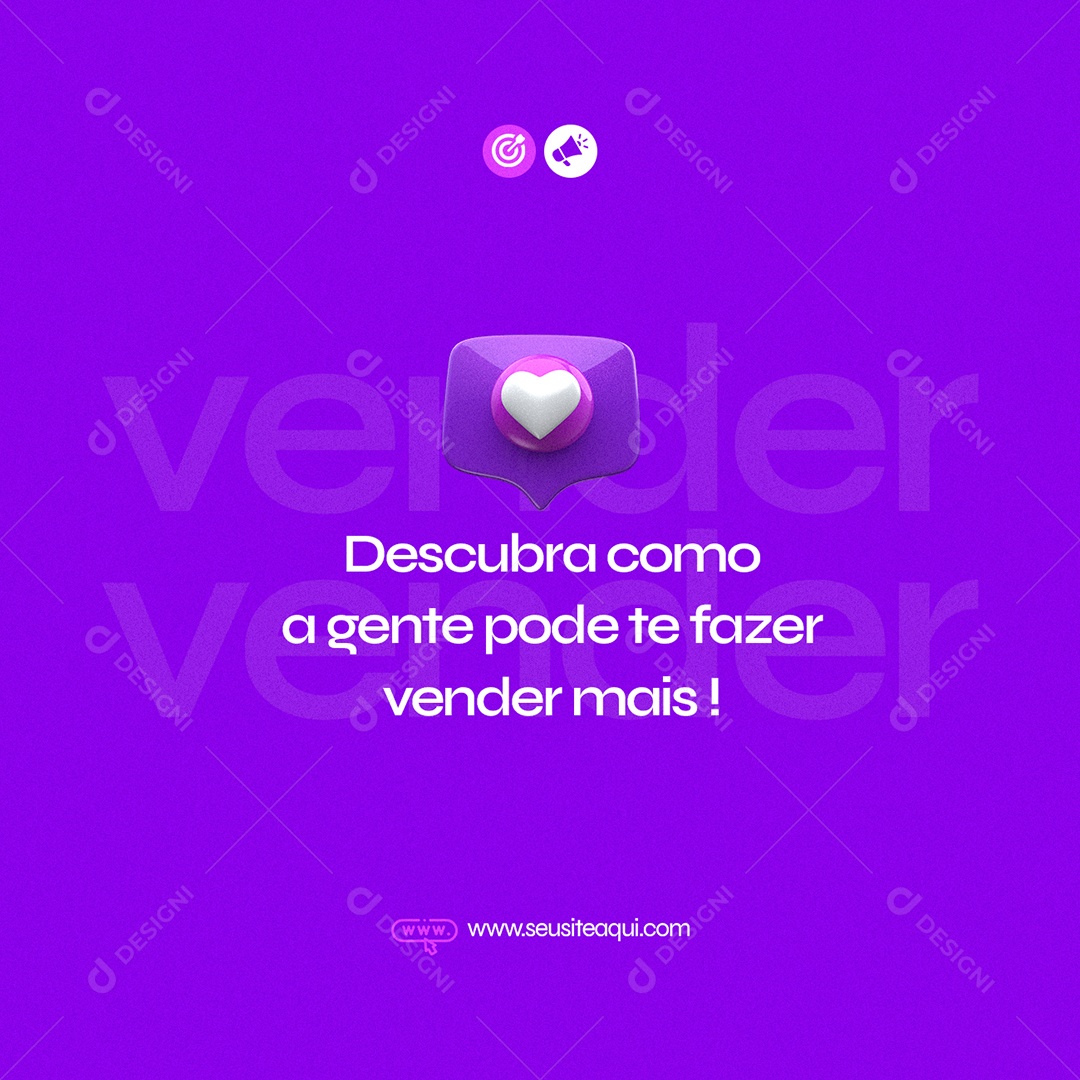 Descubra Como a Gente Pode te Fazer Vender Mais Marketing Digital Social Media PSD Editável