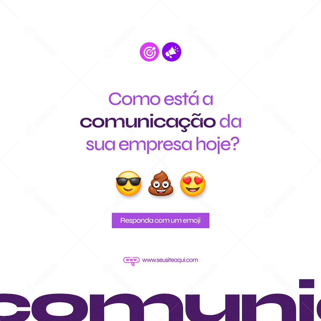 Como Está a Comunicação da Sua Empresa Hoje Marketing Digital Social Media PSD Editável