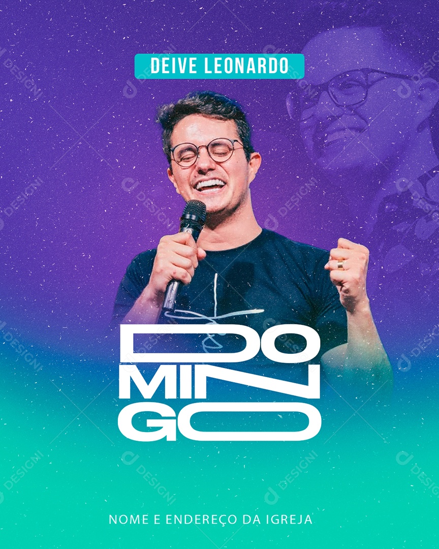 Flyer Deive Leonardo Domingo Social Media PSD Editável