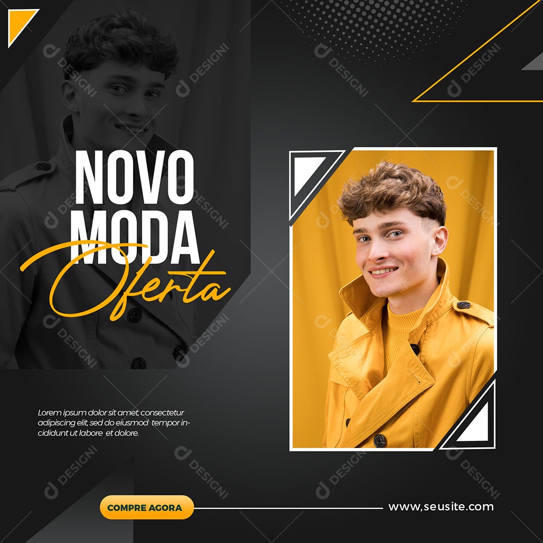 Social Media Nova Moda Oferta Loja de Roupa PSD Editável