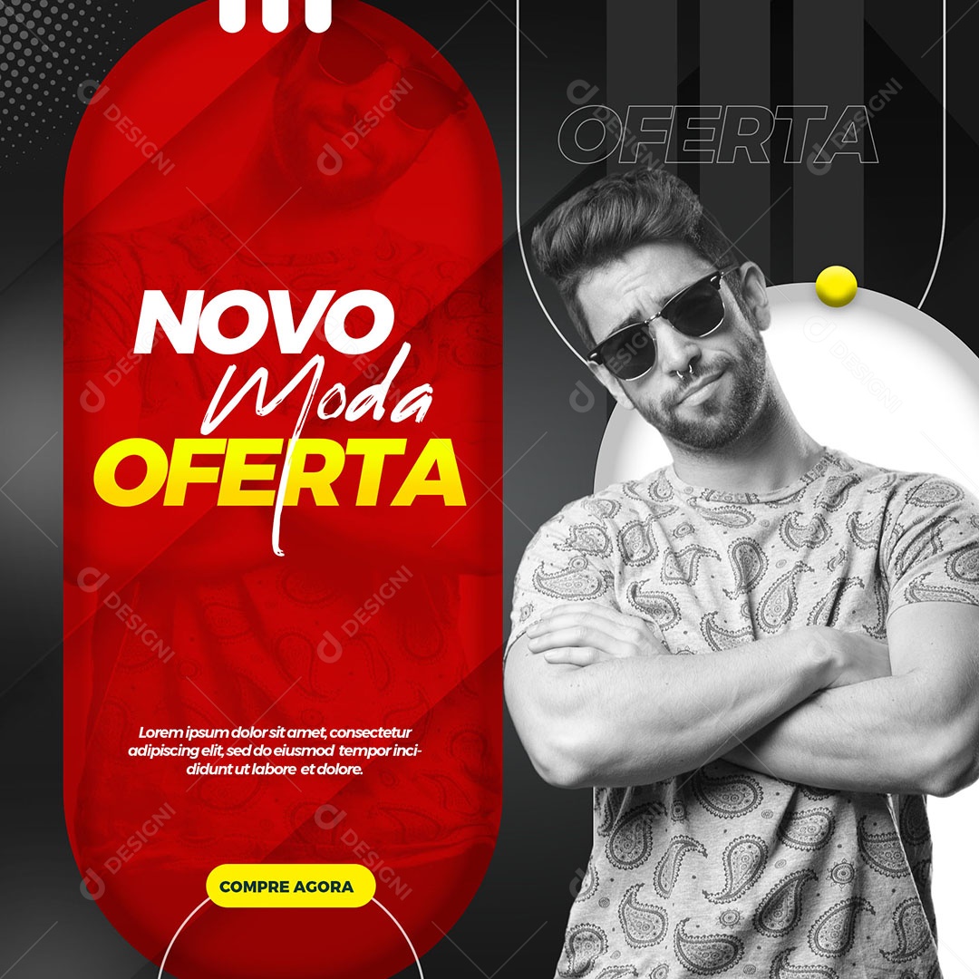Social Media Nova Moda Oferta Loja de Roupa PSD Editável
