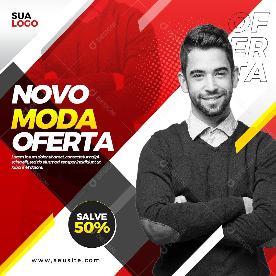 Social Media Nova Moda Oferta Loja de Roupa PSD Editável