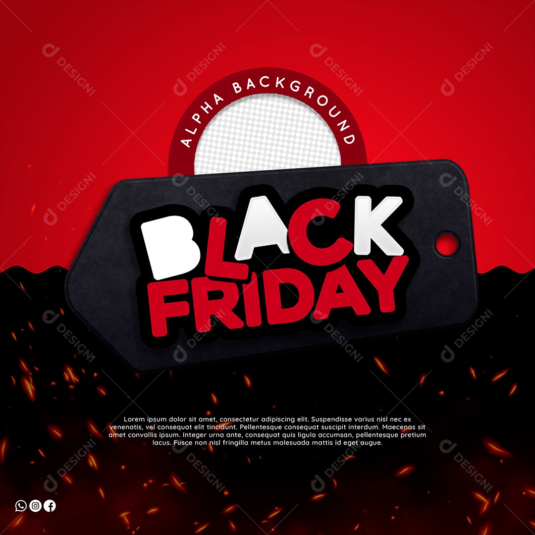 Selo 3D Para Composição Black Friday Promoção PSD