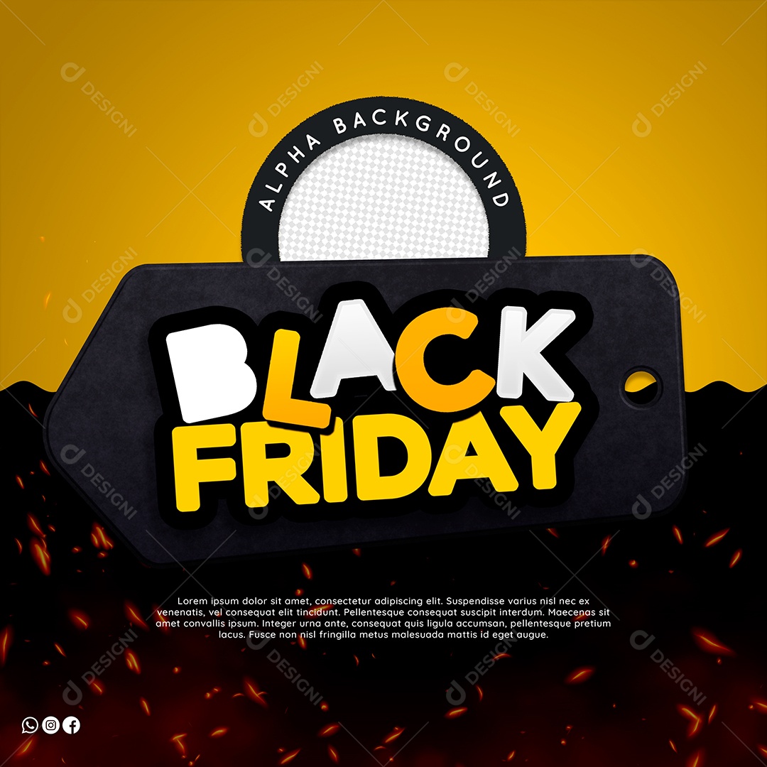 Selo 3D Para Composição Black Friday Promoção PSD