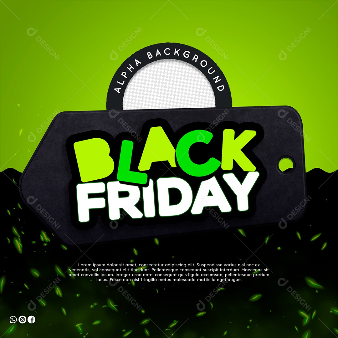 Selo 3D Para Composição Black Friday Promoção PSD