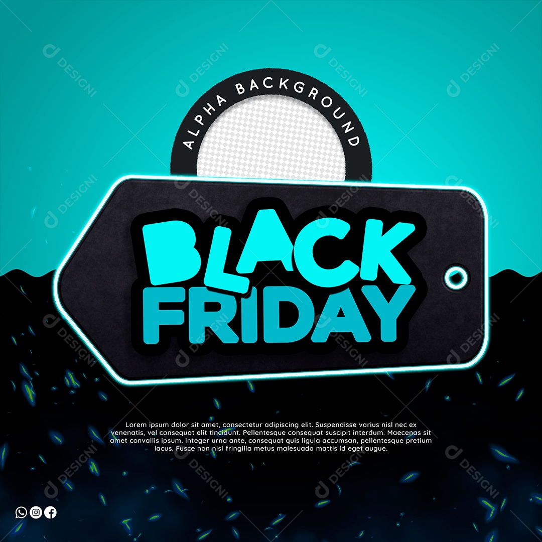 Selo 3D Para Composição Black Friday Promoção PSD