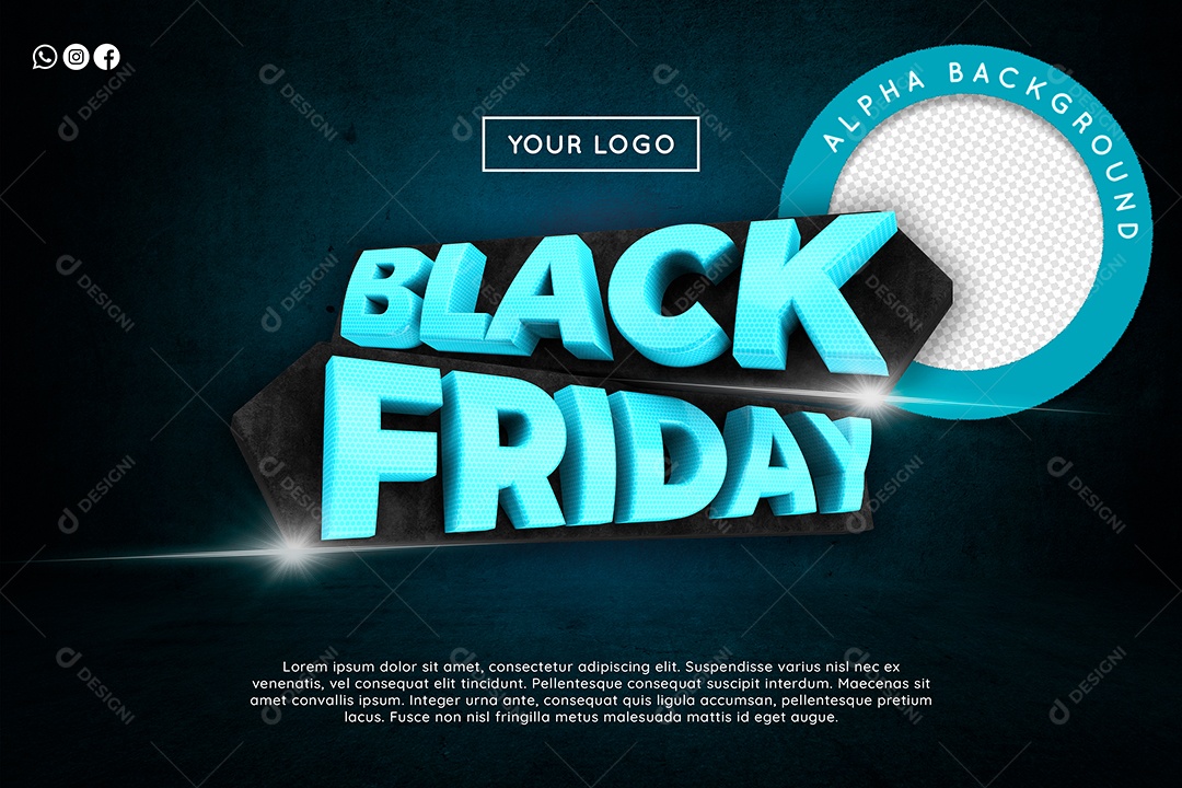 Selo 3D Para Composição Black Friday Promoção PSD